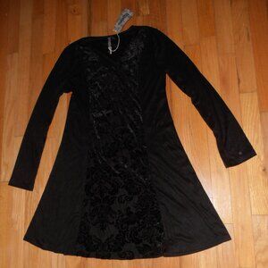 Womens Black Long Sleeve Monoreno Dress ~Size Sml~